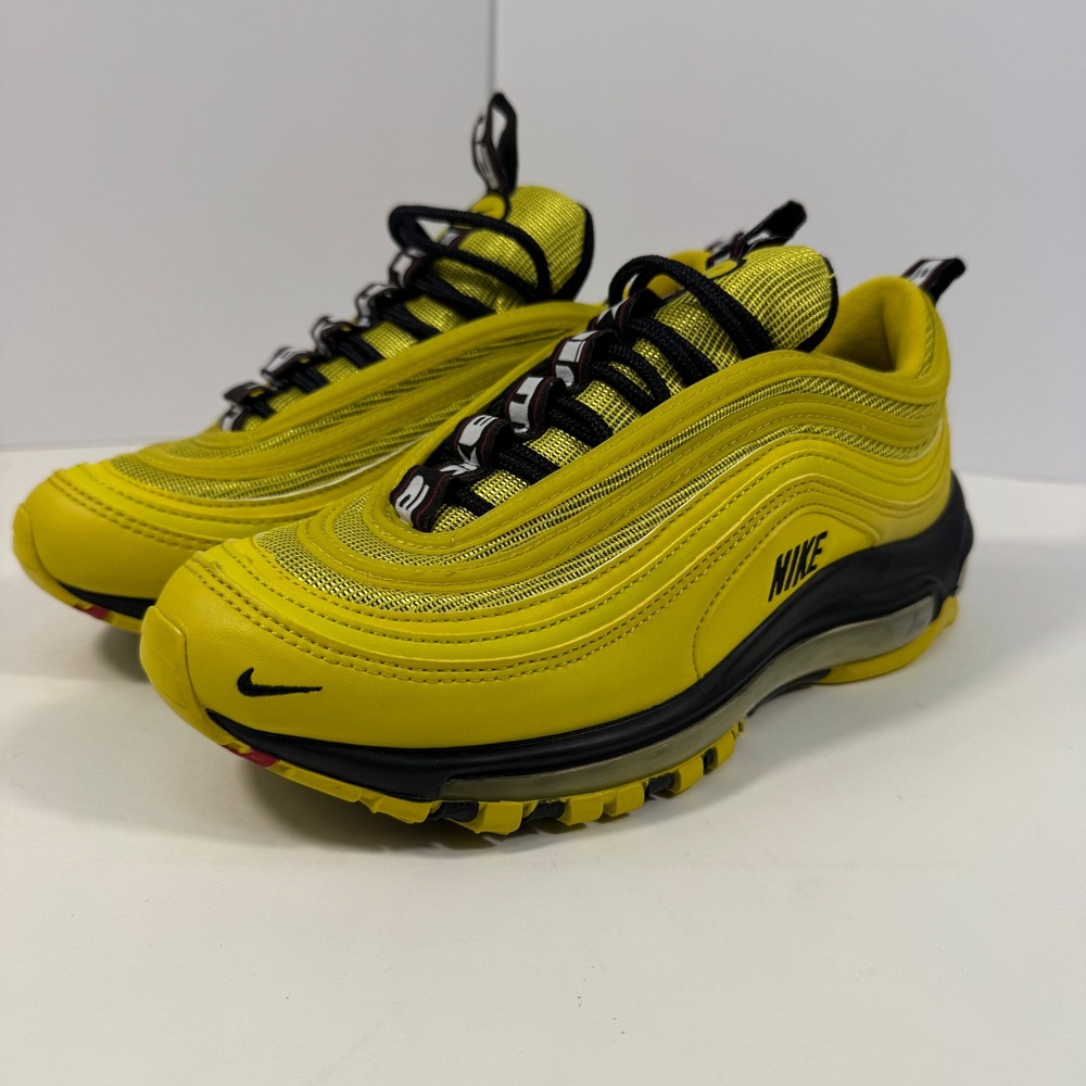 Nike Air Max 97 GS Yellow Black Running Shoes‎ Youth 6Y - Picture 2 of 10